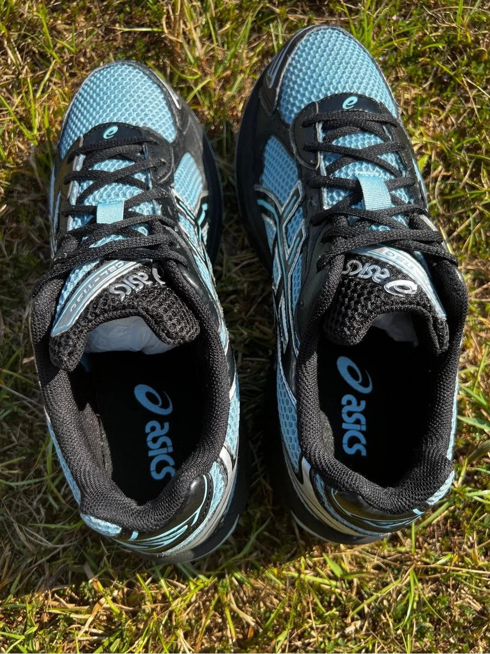 CLEAN Asics size 11 Womens Gel-1130 Black Ice Blue shoes